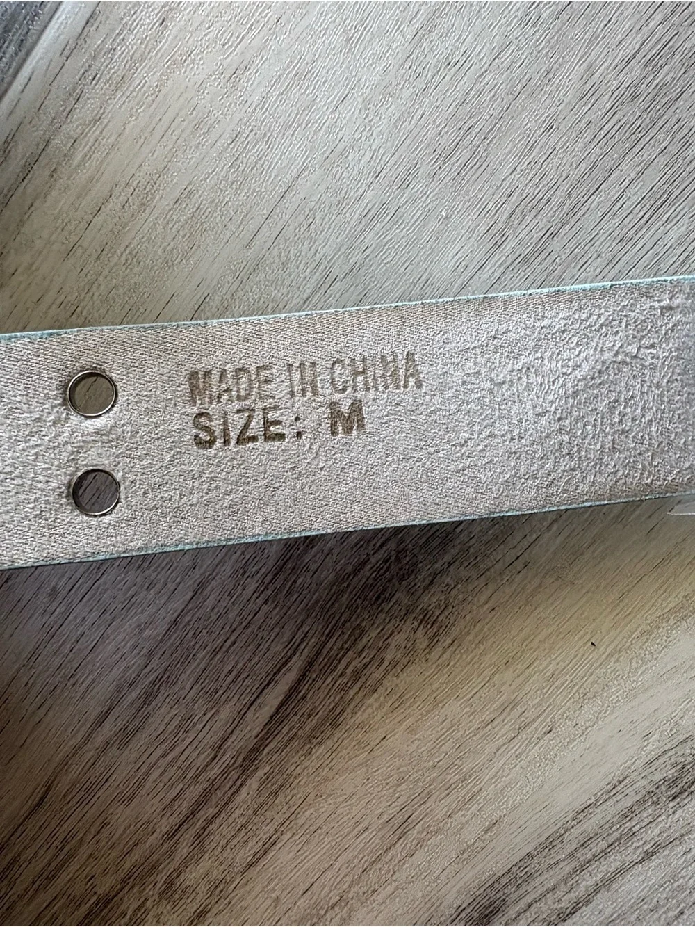 Light Blue Double-Prong Belt with Silver Hardware